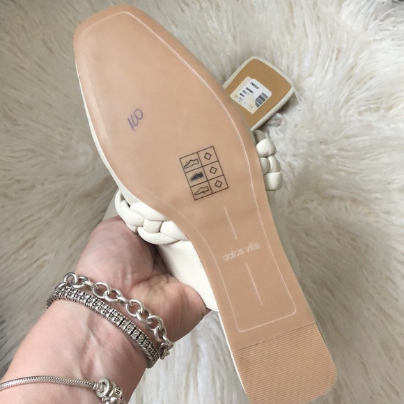 NEW Dolcia Vita Gracen cream braided slides - Picture 8 of 9